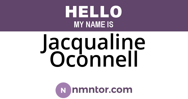 Jacqualine Oconnell