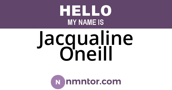 Jacqualine Oneill