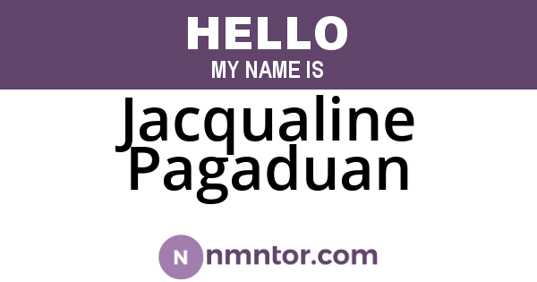 Jacqualine Pagaduan