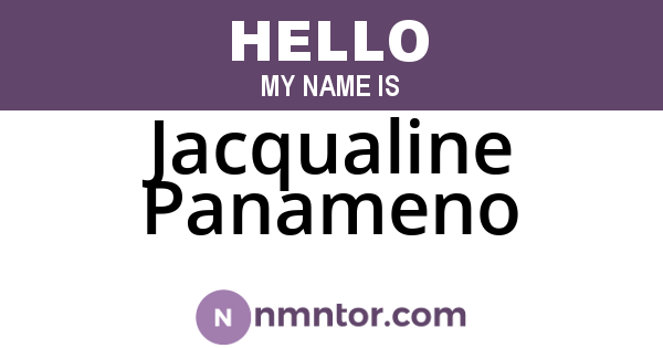 Jacqualine Panameno