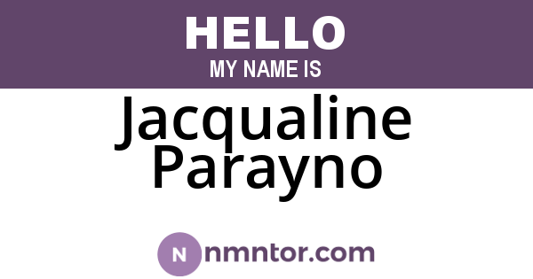 Jacqualine Parayno