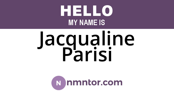Jacqualine Parisi