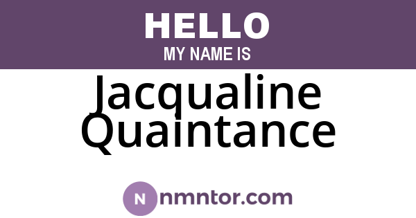 Jacqualine Quaintance