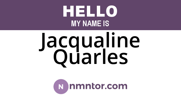 Jacqualine Quarles