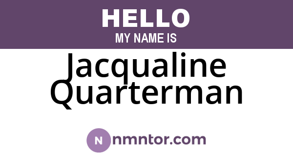 Jacqualine Quarterman
