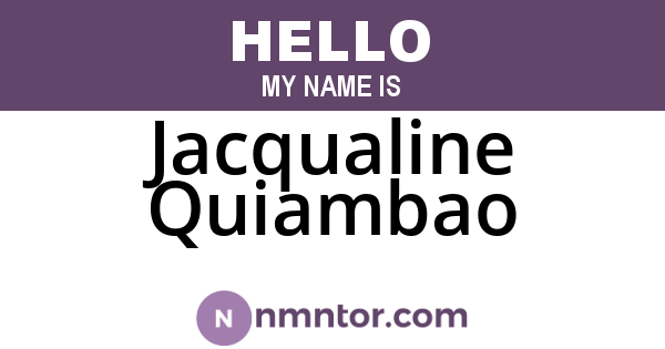 Jacqualine Quiambao