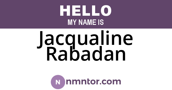 Jacqualine Rabadan
