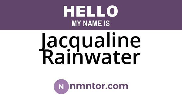 Jacqualine Rainwater
