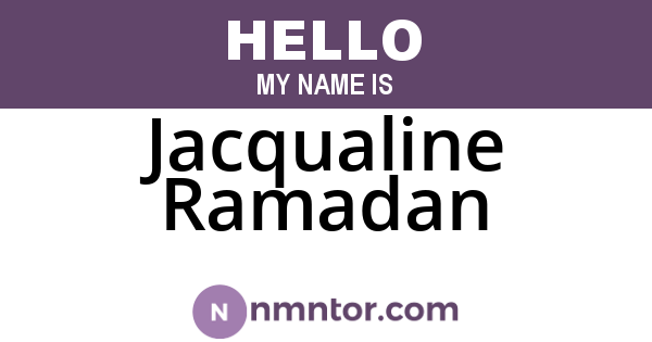 Jacqualine Ramadan