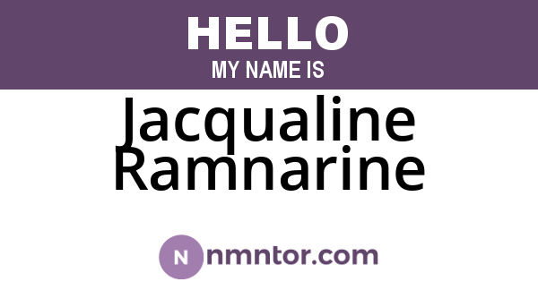 Jacqualine Ramnarine
