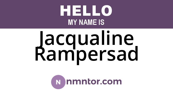 Jacqualine Rampersad