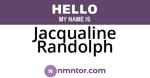 Jacqualine Randolph