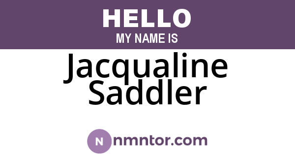 Jacqualine Saddler