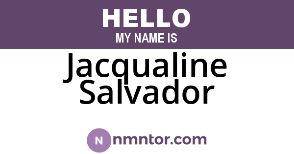 Jacqualine Salvador