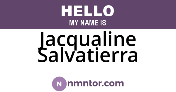 Jacqualine Salvatierra