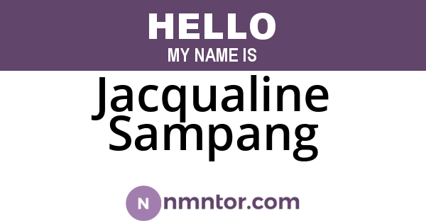 Jacqualine Sampang