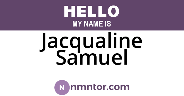 Jacqualine Samuel
