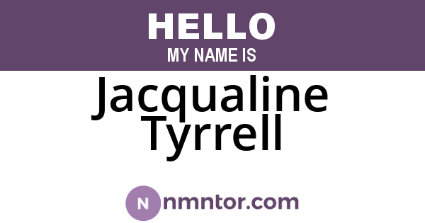 Jacqualine Tyrrell