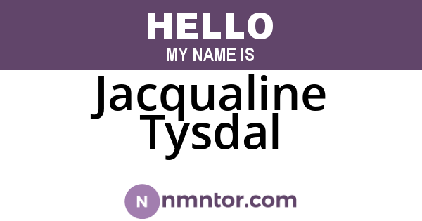 Jacqualine Tysdal