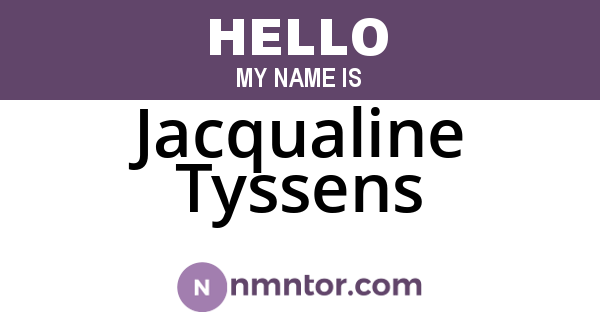 Jacqualine Tyssens