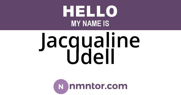 Jacqualine Udell