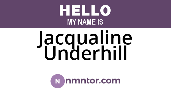 Jacqualine Underhill