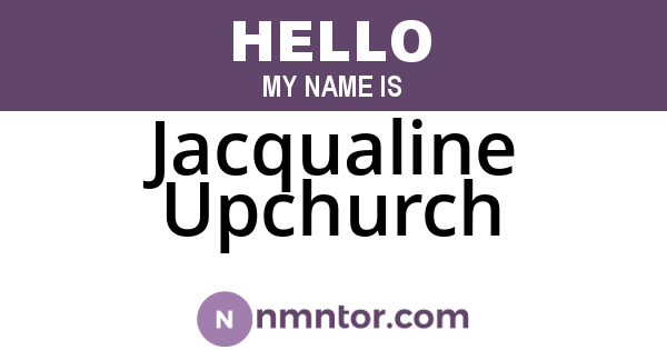 Jacqualine Upchurch
