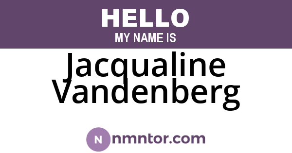 Jacqualine Vandenberg