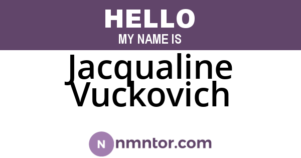 Jacqualine Vuckovich