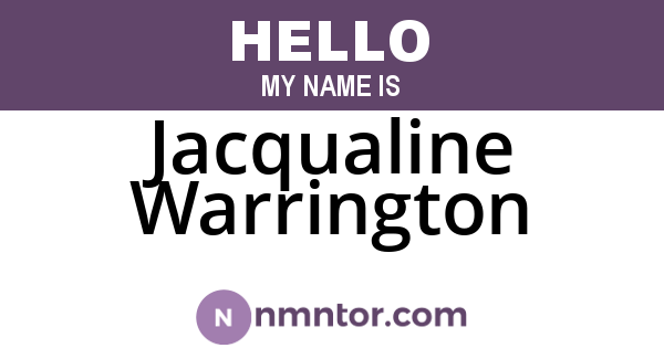 Jacqualine Warrington