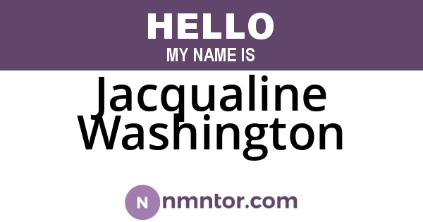 Jacqualine Washington