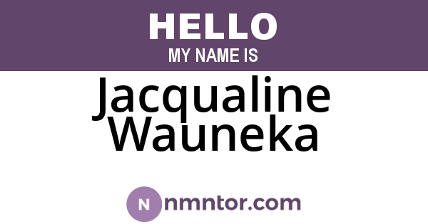 Jacqualine Wauneka
