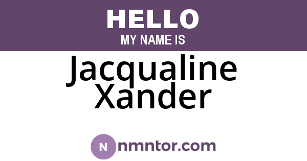 Jacqualine Xander