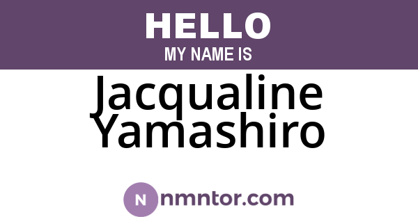 Jacqualine Yamashiro