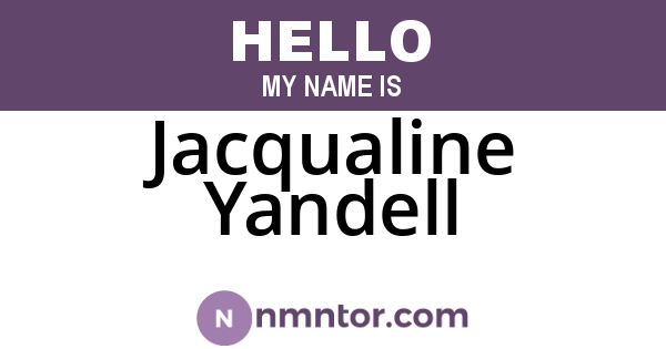 Jacqualine Yandell