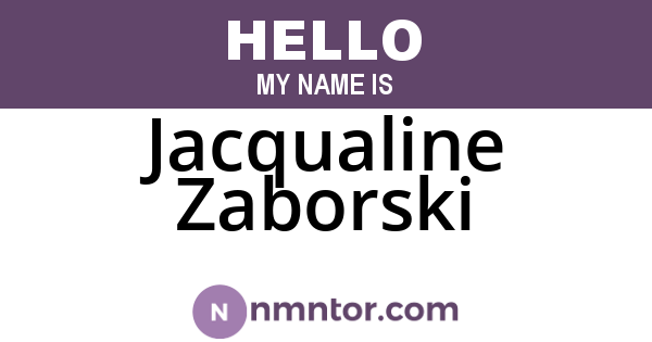 Jacqualine Zaborski