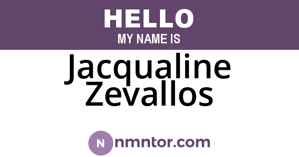 Jacqualine Zevallos