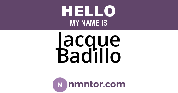 Jacque Badillo