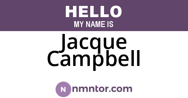 Jacque Campbell