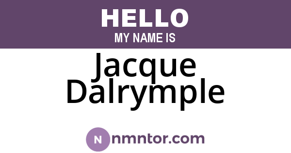 Jacque Dalrymple
