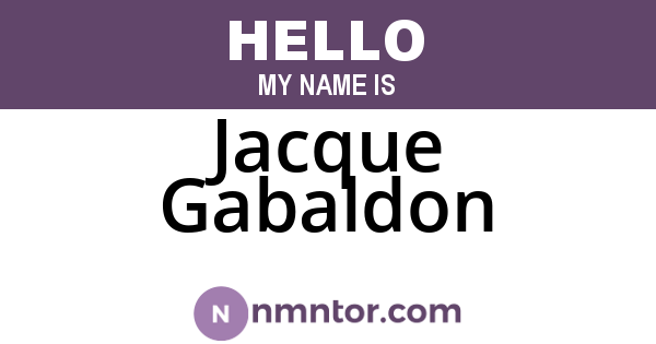Jacque Gabaldon
