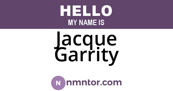Jacque Garrity