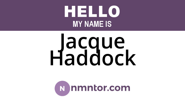 Jacque Haddock