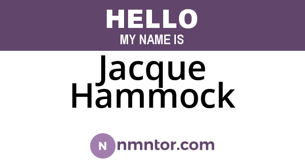 Jacque Hammock