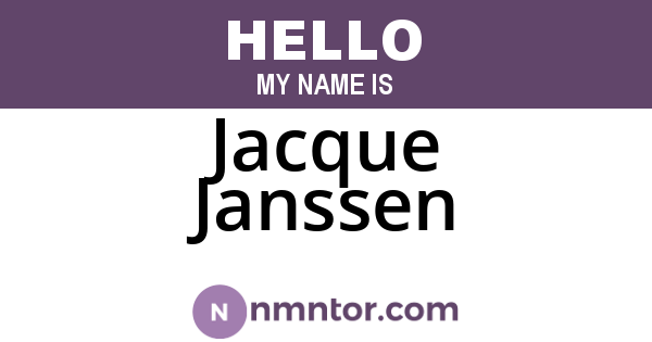 Jacque Janssen