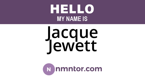 Jacque Jewett