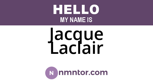 Jacque Laclair