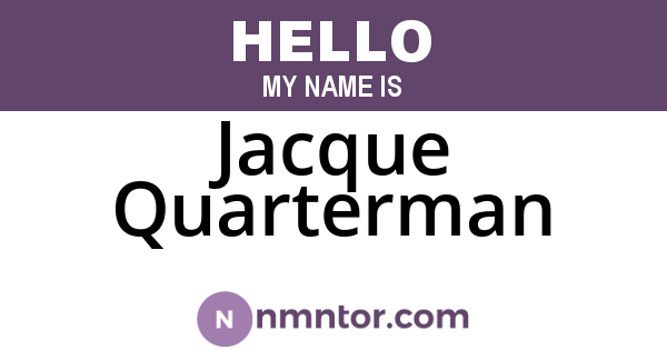 Jacque Quarterman