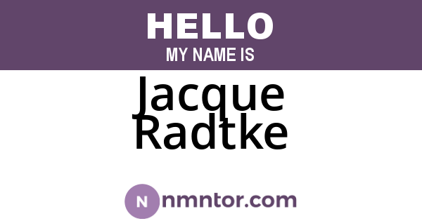 Jacque Radtke