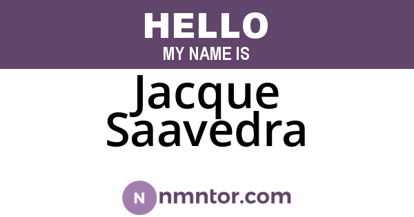 Jacque Saavedra